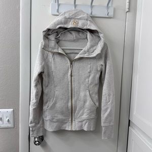 Lululemon cream/gold zip up